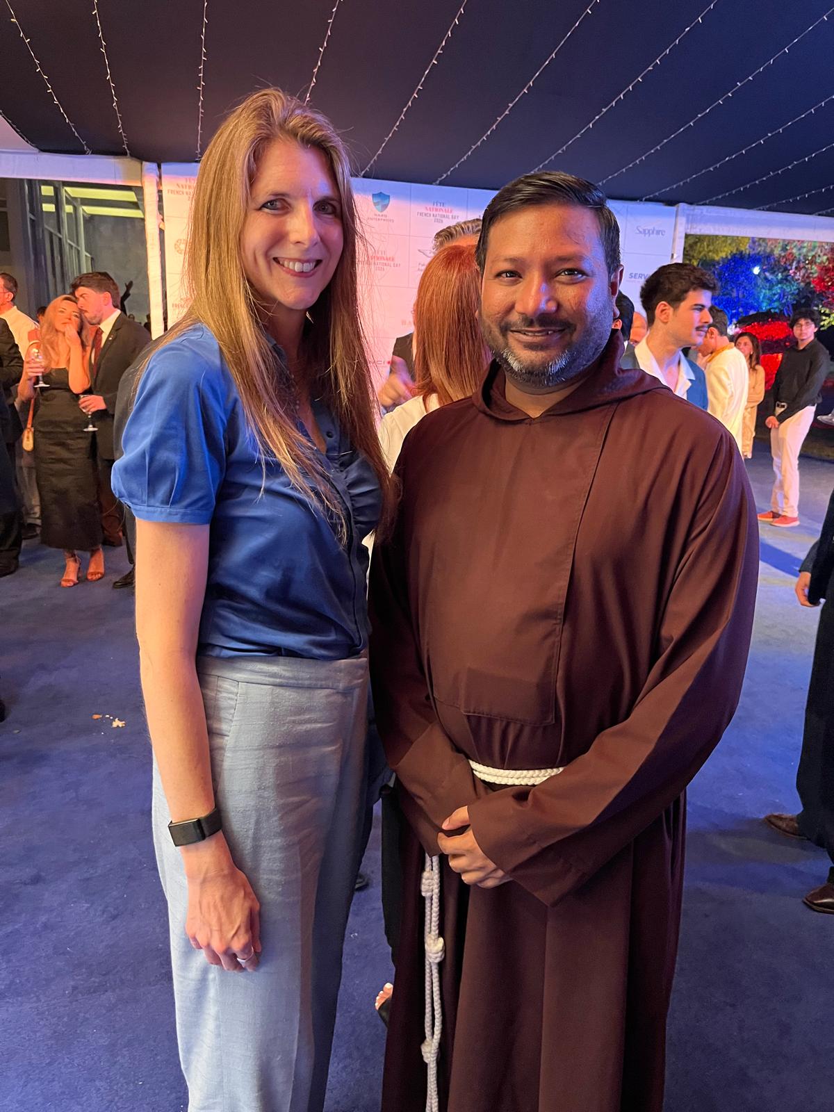 Fr. Lazar Aslam, OFM Cap with H.E. Jane Marriott, British High Commissioner to Pakistan